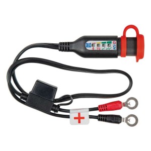 OptiMate MONITOR O-124, Permanent power sport battery lead with integrated battery status / charge system monitor for 12V lead-acid