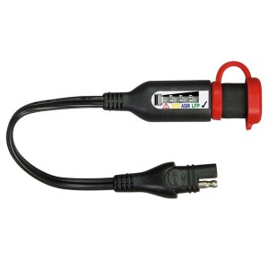 OptiMate MONITOR O-125, Battery status / charge system monitor for 12V lead-acid & 12.8V lithium-ion, with in-line SAE connectability