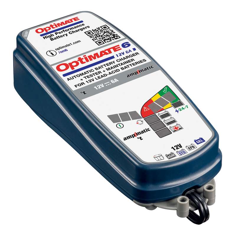 OptiMate 6 Ampmatic, TM361, 9-step 12V 6A sealed battery saving charger & maintainer