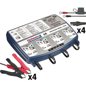 OptiMate 3 x 4 BANK, TM455, 7-step 12V 0.8A sealed battery saving charger & maintainer x4