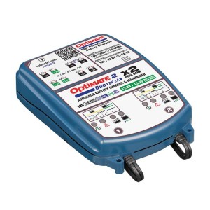 OptiMate 2 DUO x 2 BANK, TM571, 5-step 12V / 12.8V 2A sealed battery maintainer x2